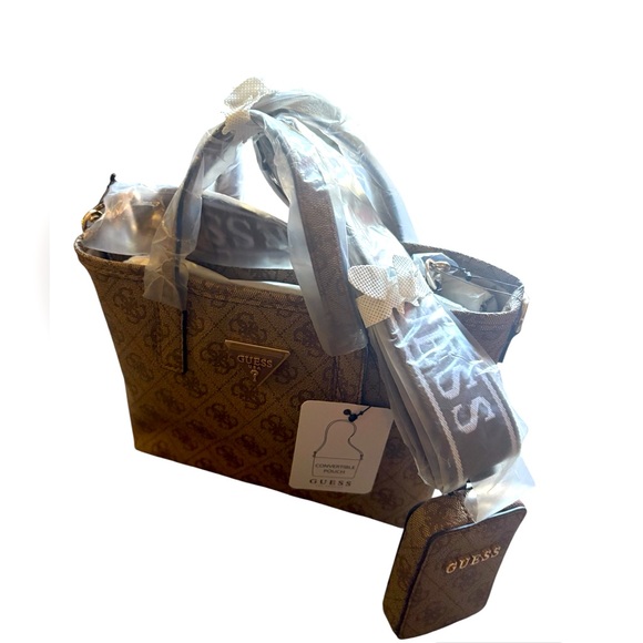 Guess Latona Mini Tote in Logo Latte - Picture 7 of 11